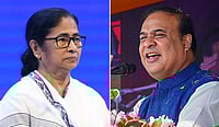 Assam CM Slams Mamata Banerjee’s Conduct During ED Raids PTI : Assam CM Himanta Biswa Sarma (R) and Bengal CM Mamata Banerjee (L)